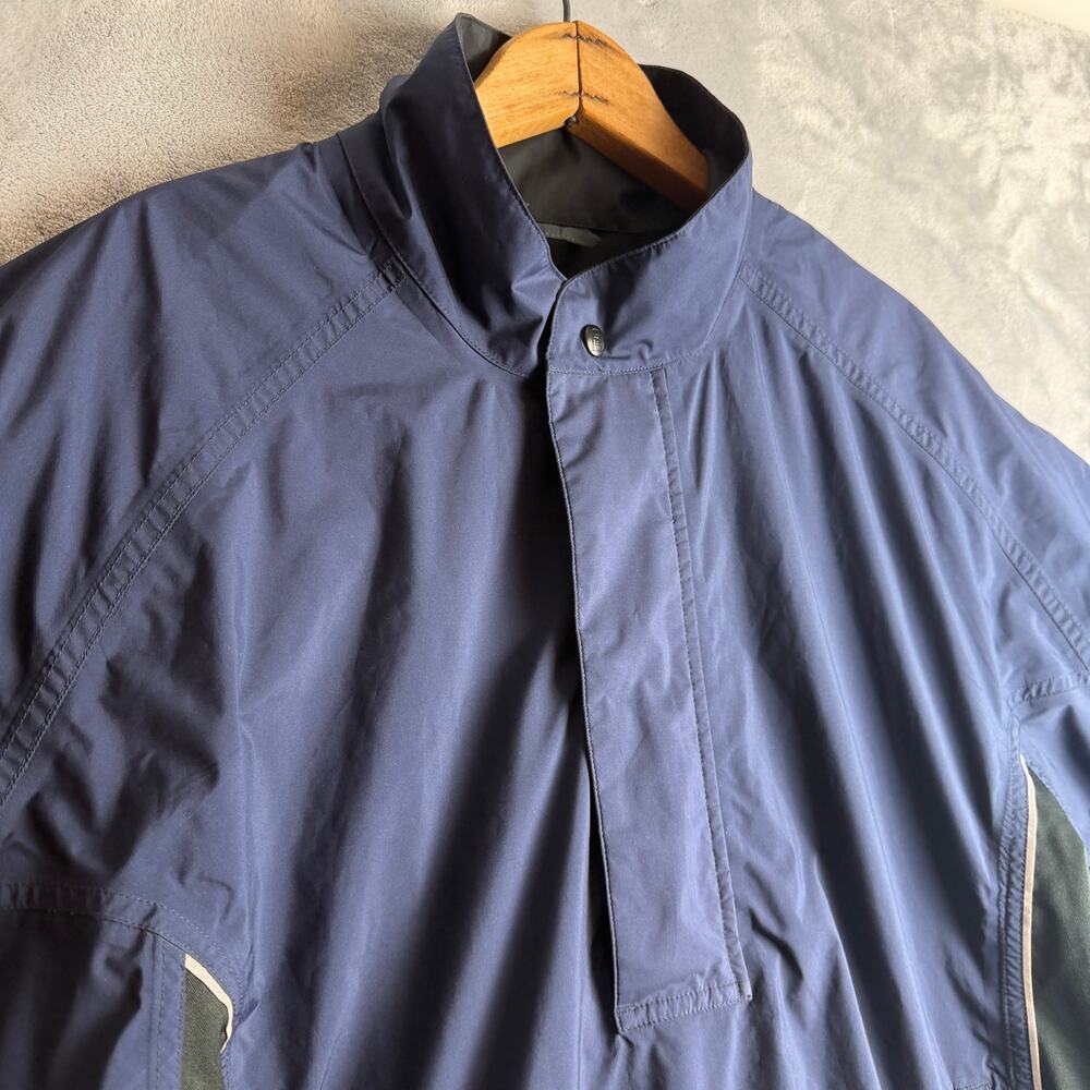 FootJoy‎ DryJoys Mens Short Sleeve Half Zip Windbreaker Jacket Size Medium Blue